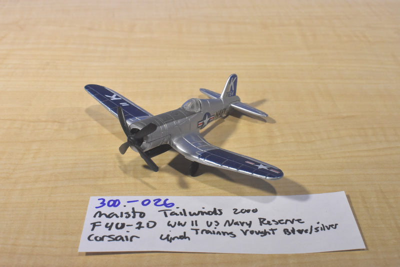 Maisto Tailwinds Die Cast Vought F4U-1D Corsair WWII US Navy Reserves Plane