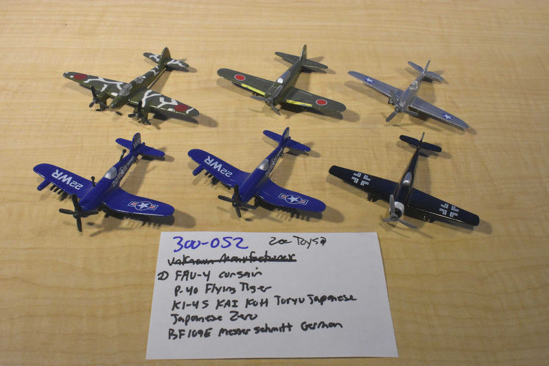 Zee Toys 6 WWll War Planes