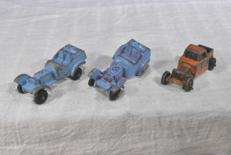 Tootsie Toy 4 Roadsters, 5 T-Bucket Hot Rods, 1 Hot Rod Truck