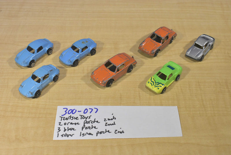 Tootsie Toy 7 Porsche Cars