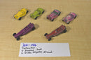 Tootsie Toy 4 Roadsters and 2 Wedge Dragsters