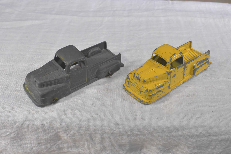 Tootsie Toy Shuttle, Tank and Pick-up Truck, and Stake Trailer