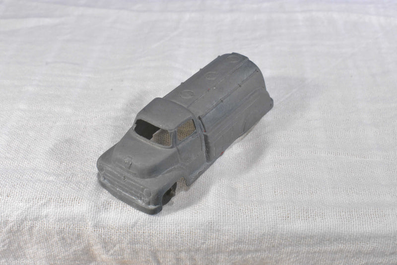 Tootsie Toy Shuttle, Tank and Pick-up Truck, and Stake Trailer