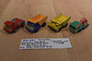 Mattel Matchbox Superfast Lesney 4 Trucks Skip, Dump, Crane