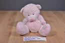 Preferred It's A Girl Pink Teddy Bear Rattle 2000 Beanbag Plush