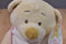 Hugfun Tan Teddy Bear and Girl Infant Bib Rattle Plush