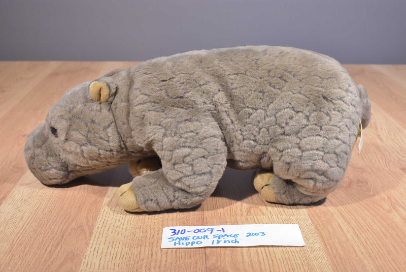 Save Our Space SOS Hippo 2003 Beanbag Plush