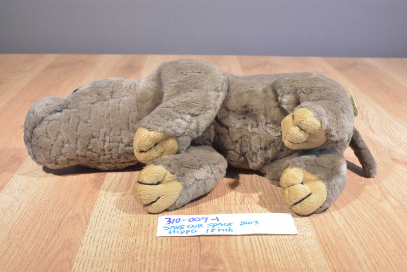 Save Our Space SOS Hippo 2003 Beanbag Plush