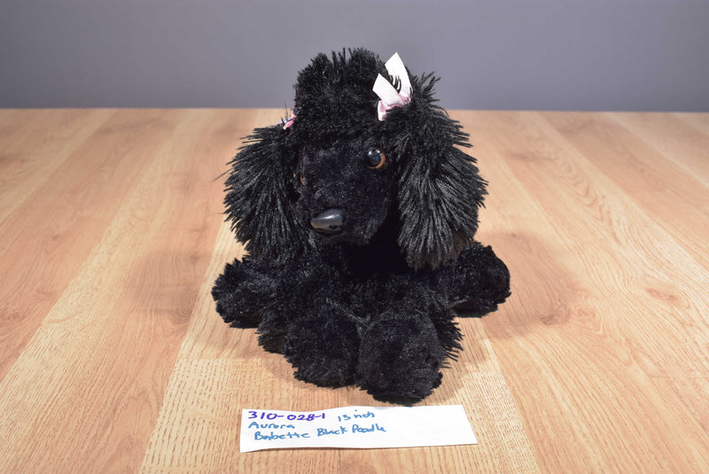 Aurora Black Poodle Babette Beanbag Plush