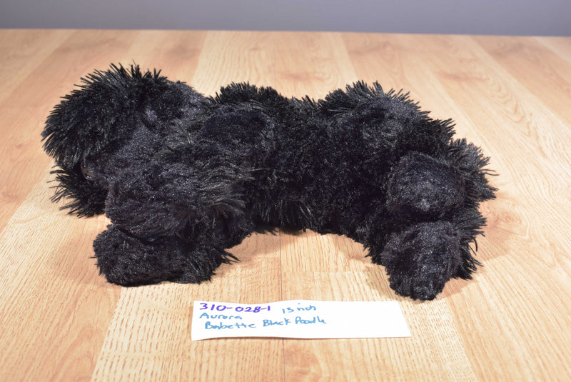 Aurora Black Poodle Babette Beanbag Plush