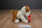 Aurora People Pals Bulldog Puppy Dog With Red Heart Pillow Plush