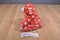 Ty Pluffies Dreamly Red Bear With White Hearts 2011 Beanbag Plush