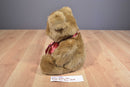 Brown Teddy Bear With Red Bow Plush