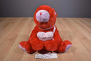 Commonwealth Red and Purple Bear With Pink Heart 2003 Beanbag Plush