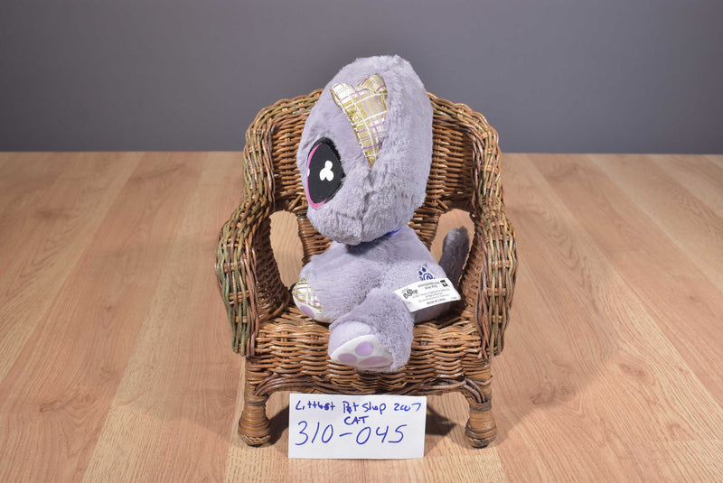 Hasbro Littlest Pet Shop Gray Kitty 2007 Beanbag Plush