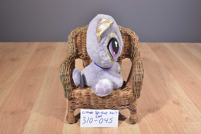 Hasbro Littlest Pet Shop Gray Kitty 2007 Beanbag Plush