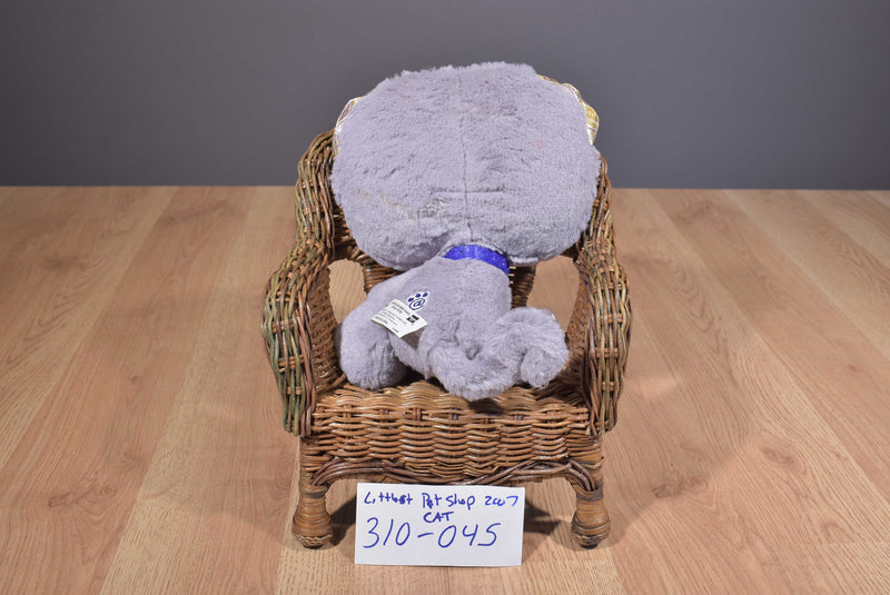 Hasbro Littlest Pet Shop Gray Kitty 2007 Beanbag Plush