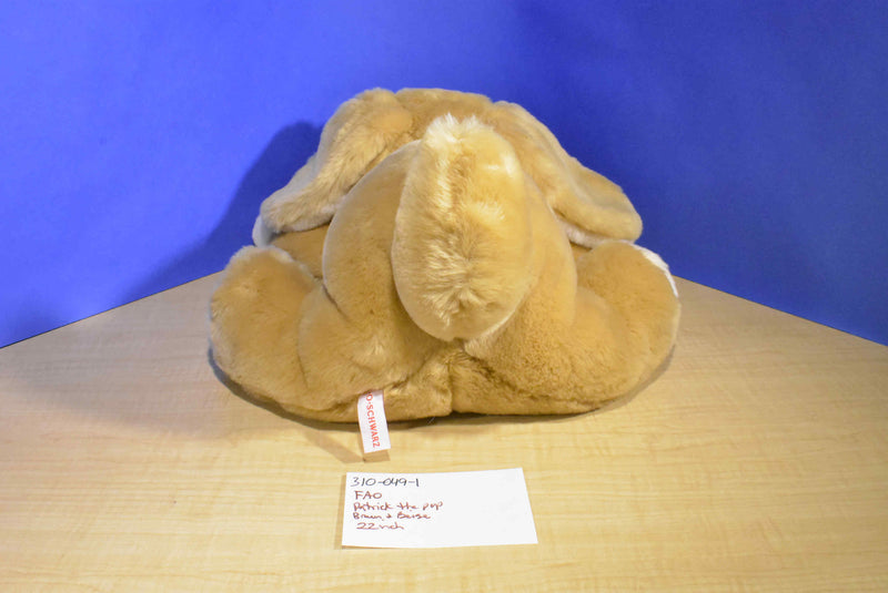 FAO Schwarz Patrick The Pup Brown Beige Plush