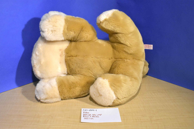 FAO Schwarz Patrick The Pup Brown Beige Plush
