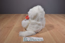 Russ Mambo White Monkey With Red Heart Beanbag Plush