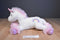 Ganz Astra White Pink Unicorn Beanbag Plush