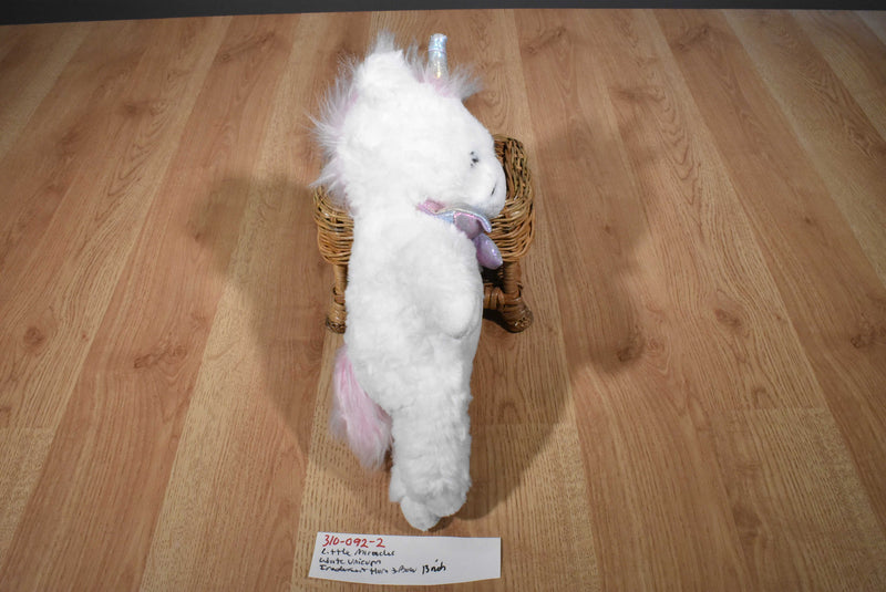 Little Miracles White and Pink Unicorn Iridescent Horn 2021 Plush