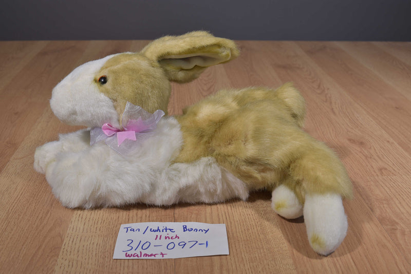 Walmart Tan and White Bunny Rabbit Beanbag Plush