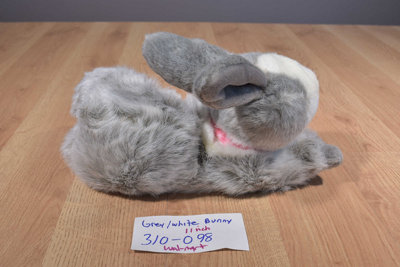 Walmart Grey and White Bunny Rabbit Beanbag Plush