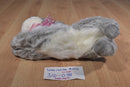 Walmart Grey and White Bunny Rabbit Beanbag Plush