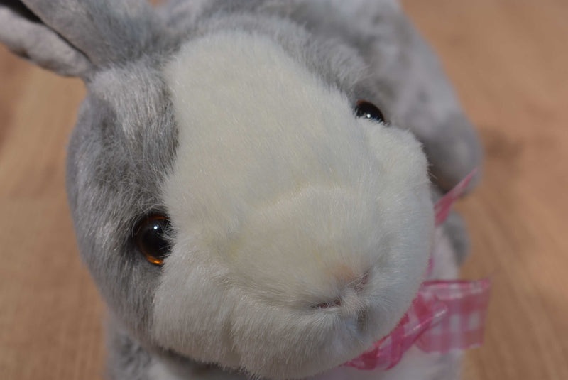Walmart Grey and White Bunny Rabbit Beanbag Plush