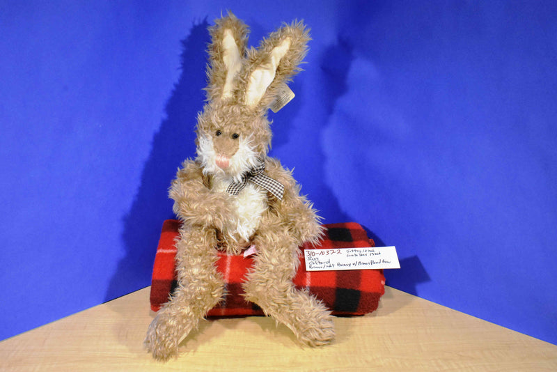 Russ Clifford Brown and White Bunny Rabbit Plush