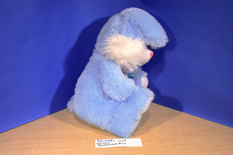 Walmart Blue and White Easter Bunny Rabbit With Blue Bow Plush