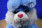 Walmart Blue and White Easter Bunny Rabbit With Blue Bow Plush