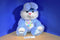 Walmart Blue and White Easter Bunny Rabbit With Blue Bow Plush