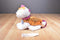 Poochie and Co. White Pink Terrier Orange Sequins Plush Bag Purse