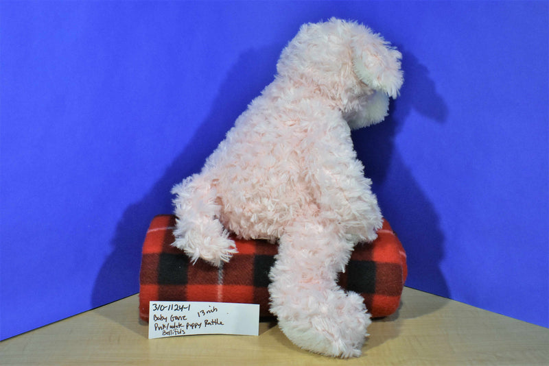 Baby Ganz Bellifuls Pink White Puppy Rattle Plush