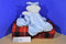 Blankets and Beyond Light Blue and White Bear Security Blanket