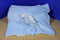 Blankets and Beyond Light Blue and White Girl Bear Security Blanket