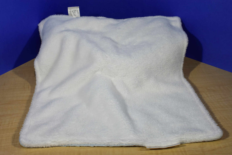 Blankets and Beyond Light Blue and White Girl Bear Security Blanket