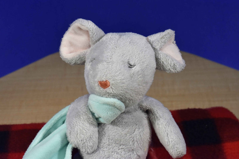 Carter's Grey Mouse Rattle Green Security Blanket