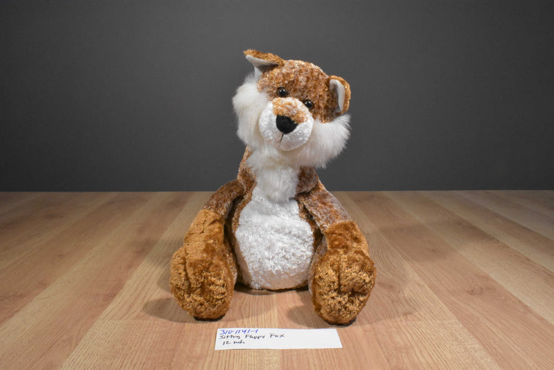 Sitting Red Fox Beanbag Plush