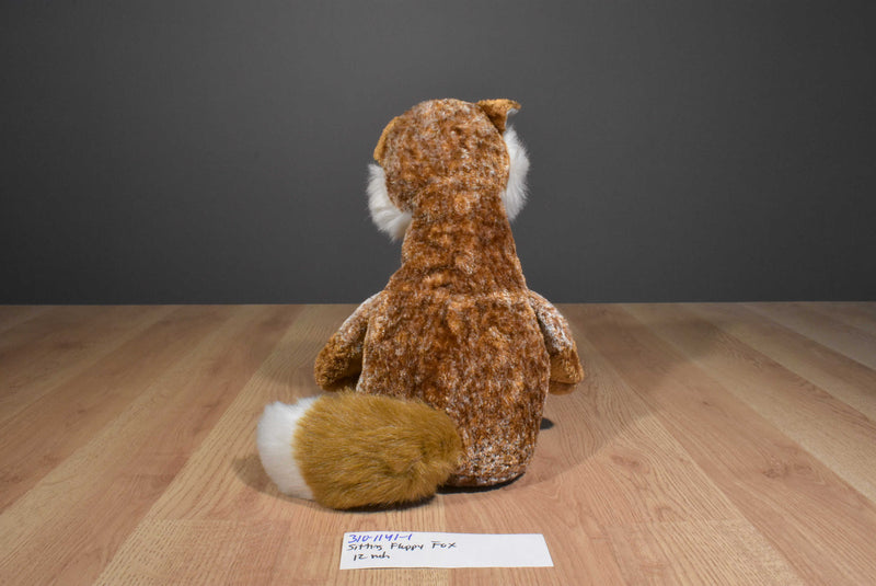 Sitting Red Fox Beanbag Plush