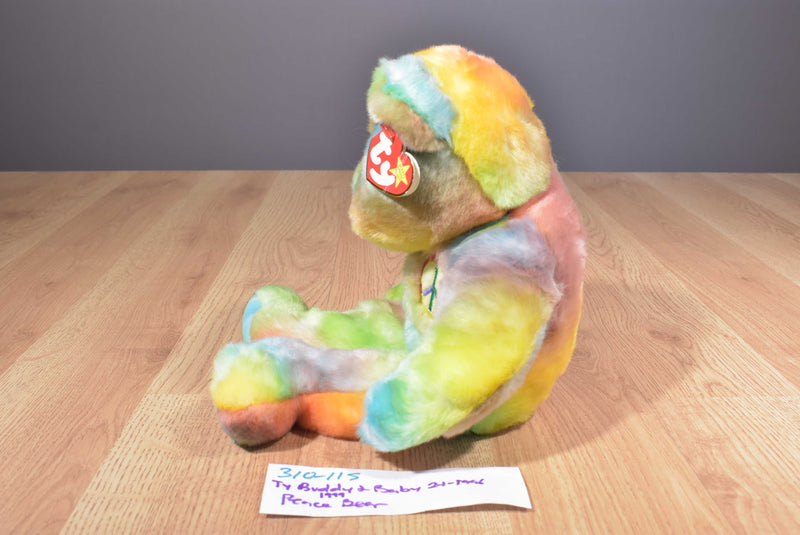 Ty Beanie Buddy 1999 and Baby 1996 Peace Bear Beanbag Plush