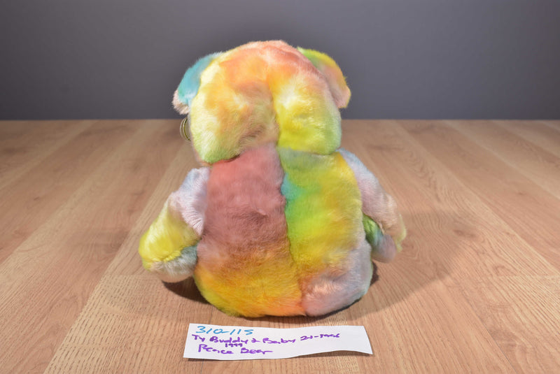 Ty Beanie Buddy 1999 and Baby 1996 Peace Bear Beanbag Plush