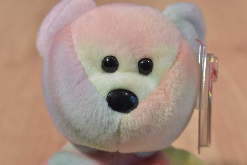 Ty Beanie Buddy 1999 and Baby 1996 Peace Bear Beanbag Plush
