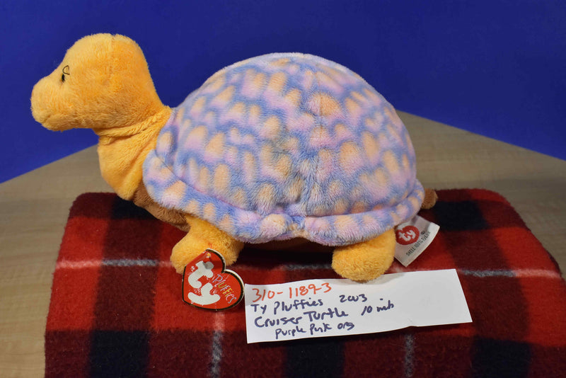 Ty Pluffies Cruiser Turtle Tortoise 2003 Beanbag Plush