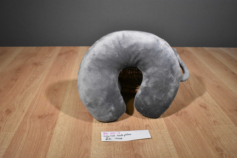 Target Grey Cat Neck Pillow With Pink Hearts, Nose and Ears