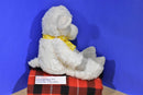 Animal Adventure White Lamb Sheep With Yellow Bow 2017 Plush