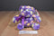 Animal Adventure Purple Teddy Bear With Hearts 2012 Beanbag Plush