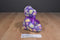 Animal Adventure Purple Teddy Bear With Hearts 2012 Beanbag Plush